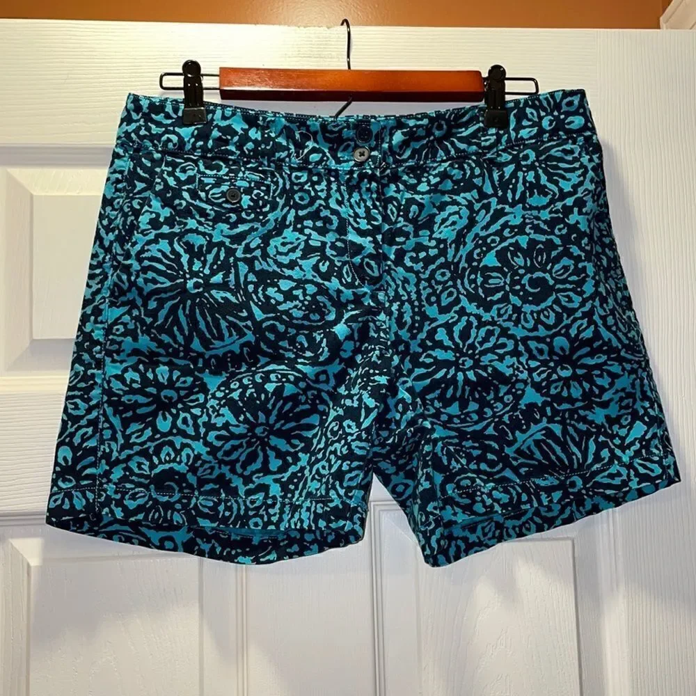 (5/$25) Loft outlet teal & navy 6” inseam shorts